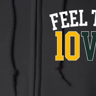 Feel The 10ve Jordan Quarterback Love American Football Full Zip Hoodie