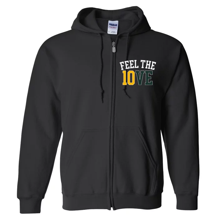 Feel The 10ve Jordan Quarterback Love American Football Full Zip Hoodie