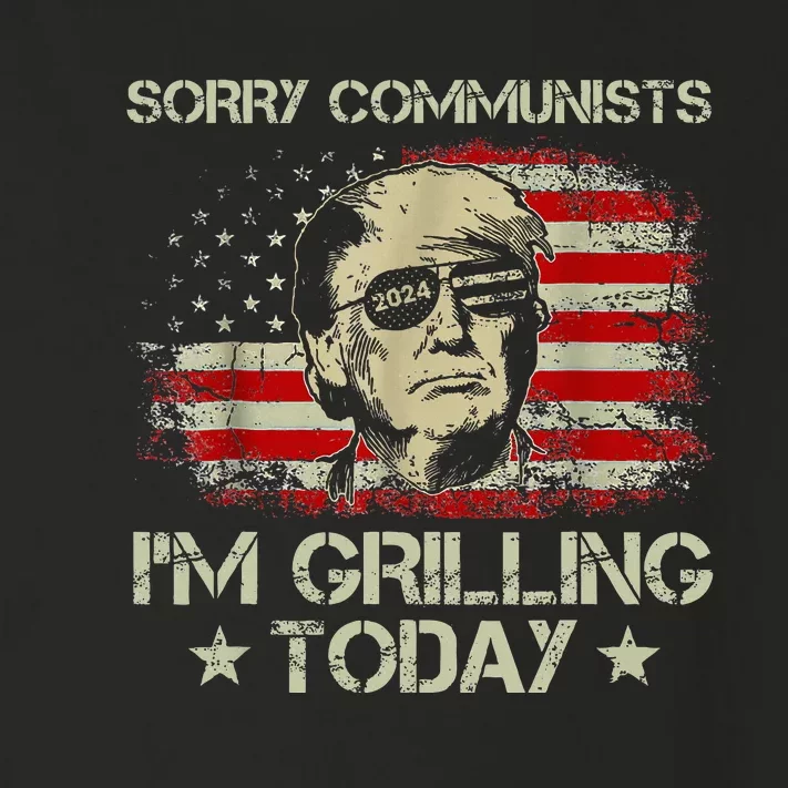 Funny Trump 2024 Communists IM Grilling Today Toddler Long Sleeve Shirt