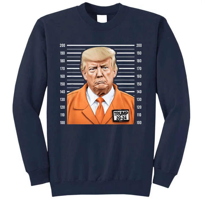 Funny Trump 2024 Prisoner Mugshot Tall Sweatshirt