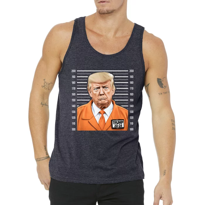 Funny Trump 2024 Prisoner Mugshot Tank Top