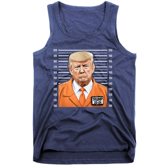 Funny Trump 2024 Prisoner Mugshot Tank Top