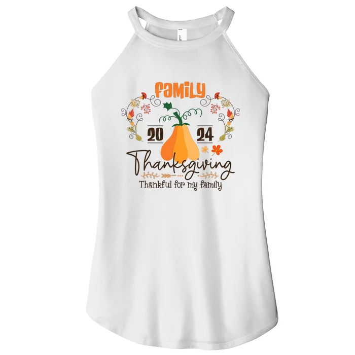 Family Thanksgiving 2024 Thankful For My Family Women’s Perfect Tri Rocker Tank