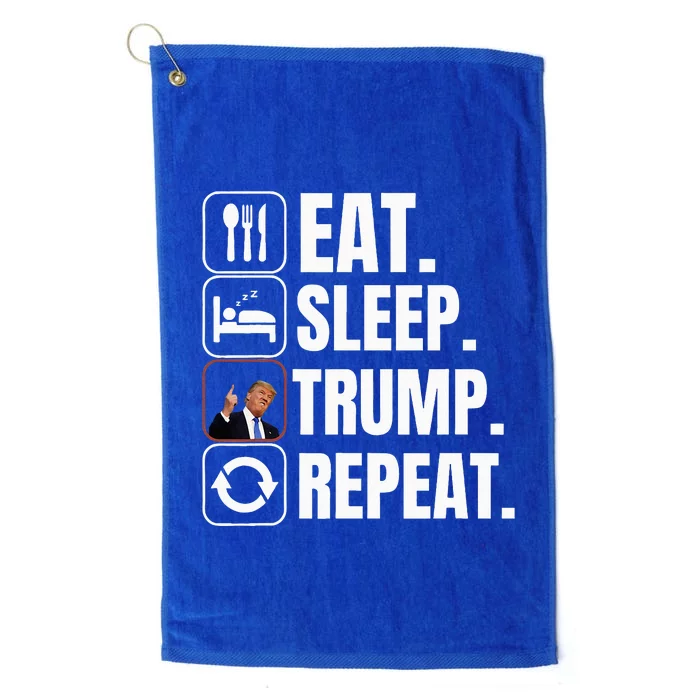 Funny Trump 2024 Take America Back American Flag Platinum Collection Golf Towel