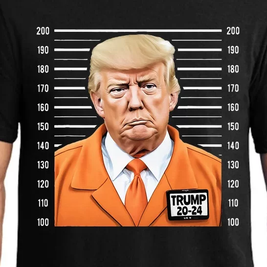 Funny Trump 2024 Prisoner Mugshot Pajama Set