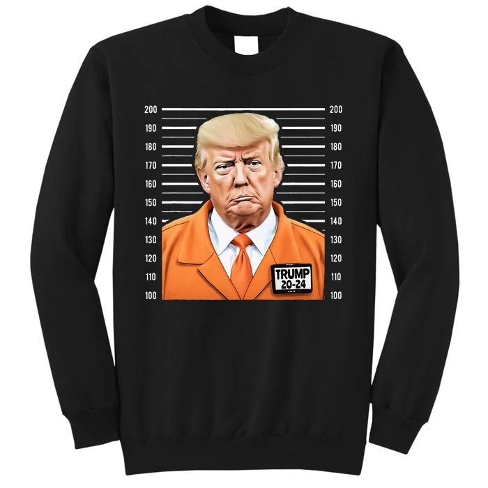 Funny Trump 2024 Prisoner Mugshot Tall Sweatshirt