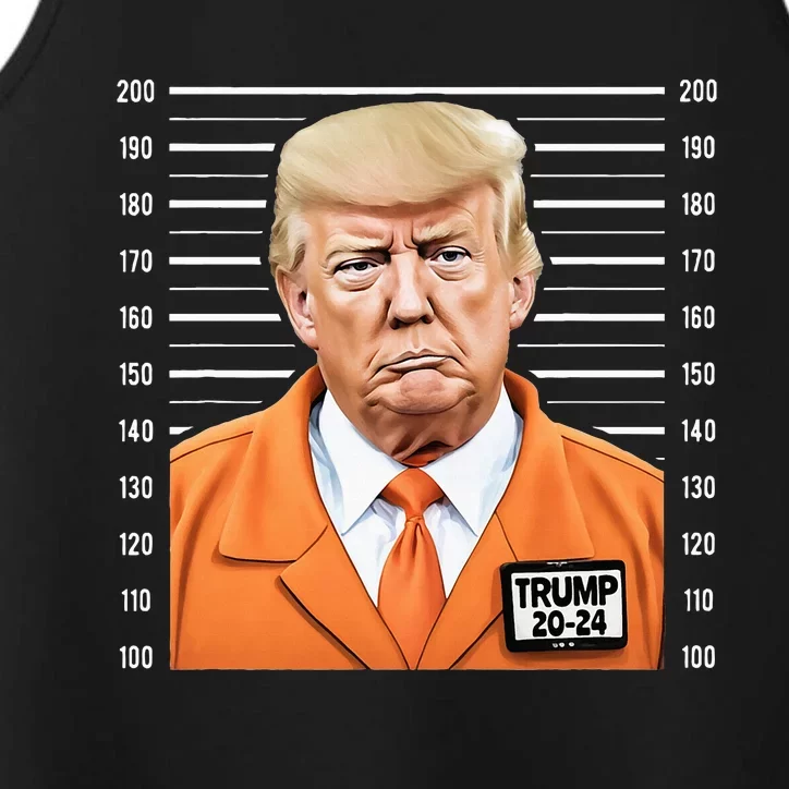 Funny Trump 2024 Prisoner Mugshot Performance Tank