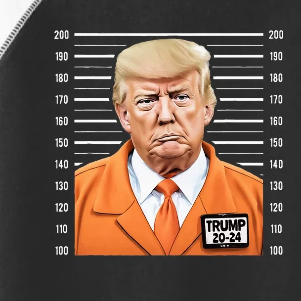 Funny Trump 2024 Prisoner Mugshot Toddler Fine Jersey T-Shirt