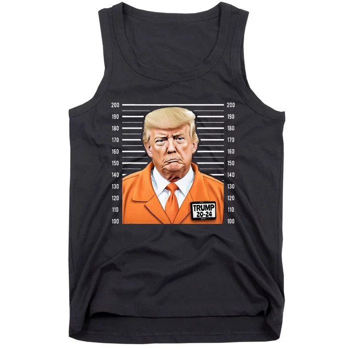 Funny Trump 2024 Prisoner Mugshot Tank Top