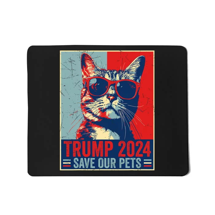 Funny Trump 2024 Save Our Pets Usa President Election 2024 Mousepad