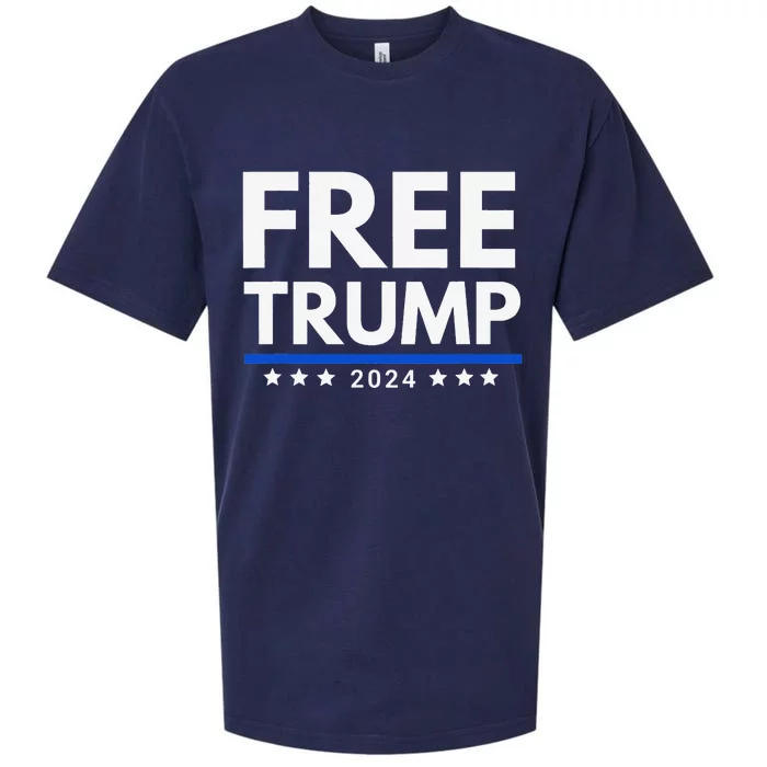 Free Trump 2024 Sueded Cloud Jersey T-Shirt