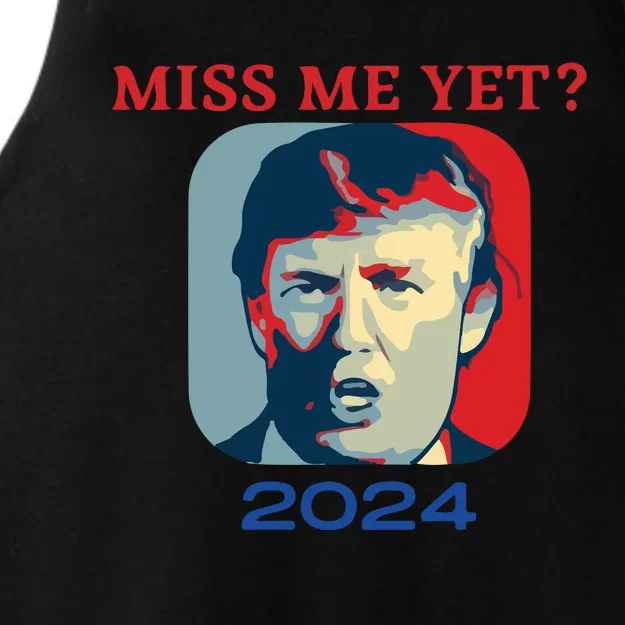 Funny Trump 2024 Miss Me Yet Ladies Tri-Blend Wicking Tank