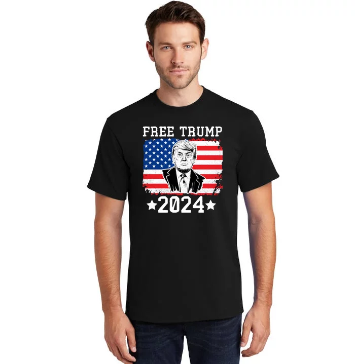 Free Trump 2024 Donald Trump USA Election Tall T-Shirt