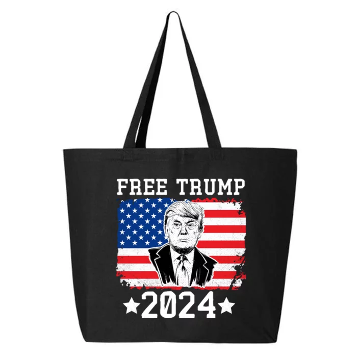 Free Trump 2024 Donald Trump USA Election 25L Jumbo Tote