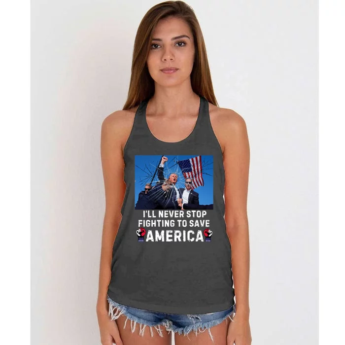 Funny Trump 2024 Missed Me Women's Knotted Racerback Tank