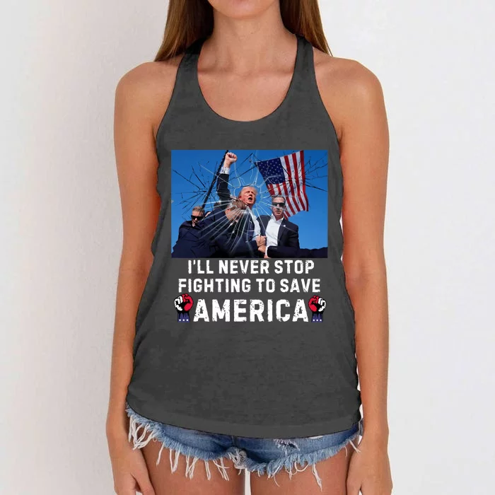 Funny Trump 2024 Missed Me Women's Knotted Racerback Tank