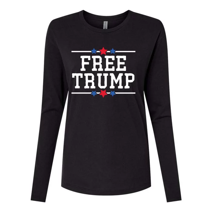 Free Trump 2024 Donald Trump USA Election Womens Cotton Relaxed Long Sleeve T-Shirt