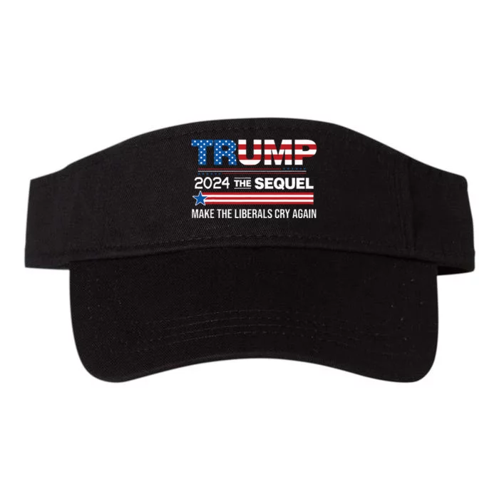 Funny Trump 2024 The Sequel Make Liberals Cry Again Us Flag Valucap Bio-Washed Visor