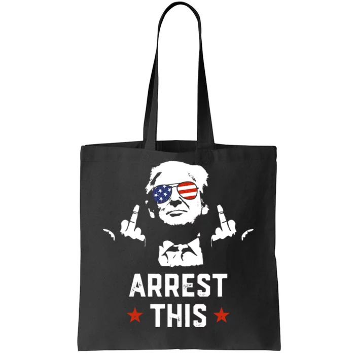 Funny Trump 2024 Arrest This Donald Trump Middle Finger President Tote Bag