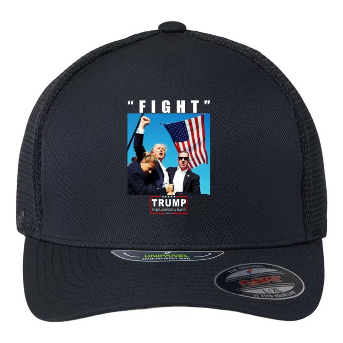 Fight Trump 2024 Take America Back Pennsylvania Rally Shooting Flexfit Unipanel Trucker Cap