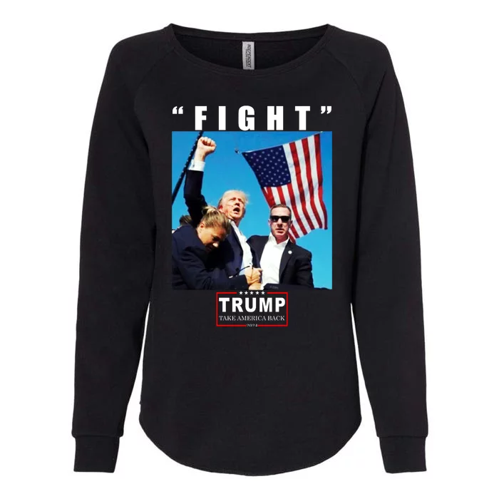 Fight Trump 2024 Take America Back Pennsylvania Rally Shooting Womens California Wash Sweatshirt