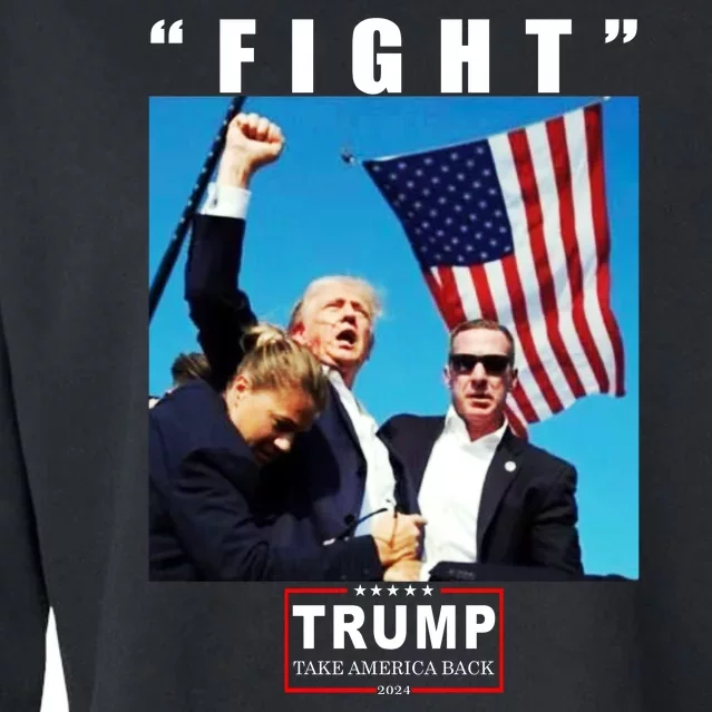 Fight Trump 2024 Take America Back Pennsylvania Rally Shooting Cropped Pullover Crew