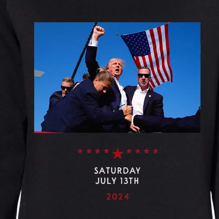 Funny Trump 2024 Shooting At Trump Rally In Pennsylvania Womens California Wash Sweatshirt