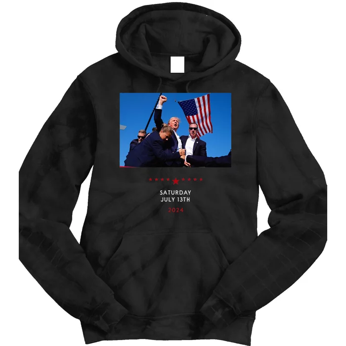 Funny Trump 2024 Shooting At Trump Rally In Pennsylvania Tie Dye Hoodie