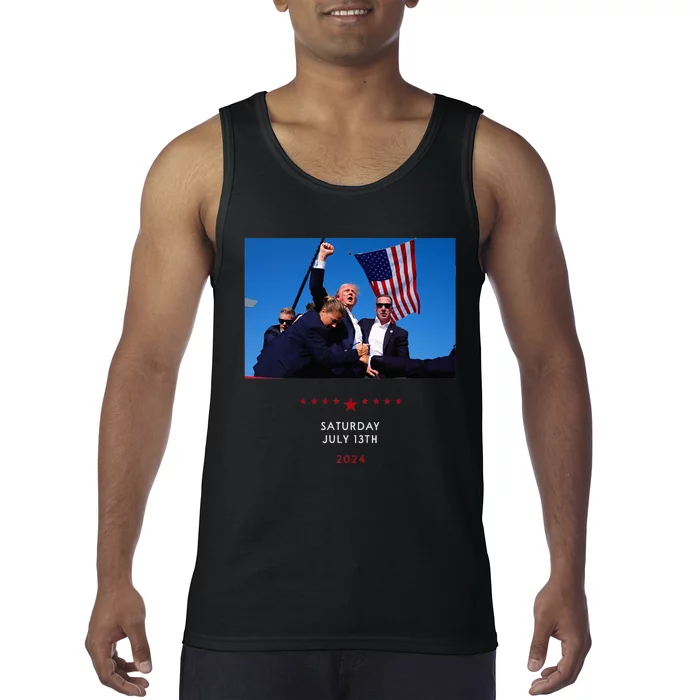 Funny Trump 2024 Shooting At Trump Rally In Pennsylvania Tank Top