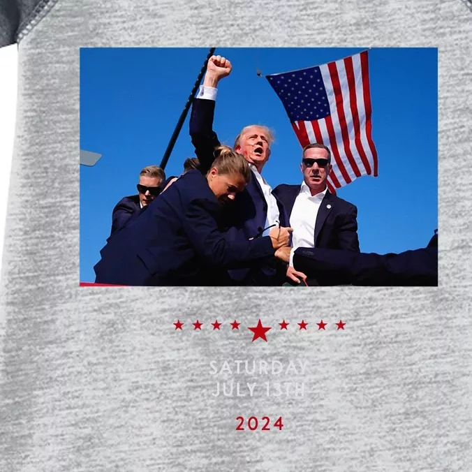 Funny Trump 2024 Shooting At Trump Rally In Pennsylvania Infant Baby Jersey Bodysuit