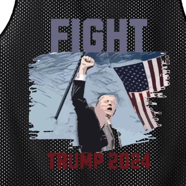 Fight Trump 2024 Trump Fight Mesh Reversible Basketball Jersey Tank