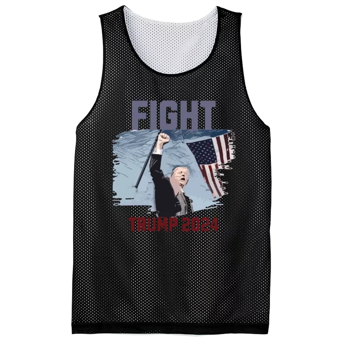 Fight Trump 2024 Trump Fight Mesh Reversible Basketball Jersey Tank