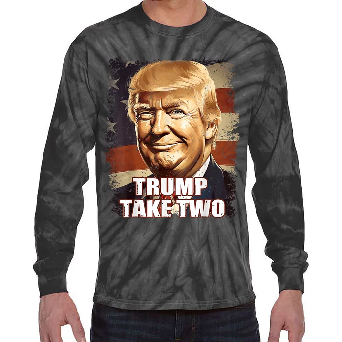 Funny Trump 2024 Quote Presidential Campaign Vintage USA Tie-Dye Long Sleeve Shirt