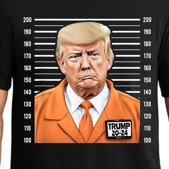 Funny Trump 2024 Prisoner Mugshot Pajama Set