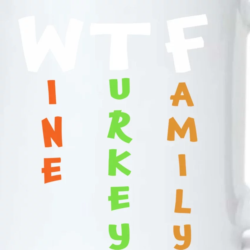 Funny Thanksgiving 2018 Gift Wine Turkey Family Gift Black Color Changing Mug