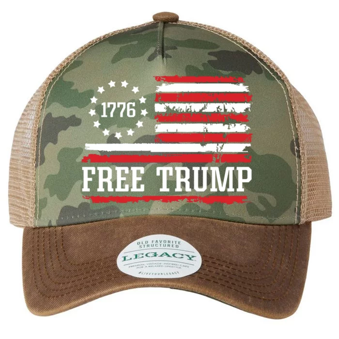 Free Trump 2024 Legacy Tie Dye Trucker Hat