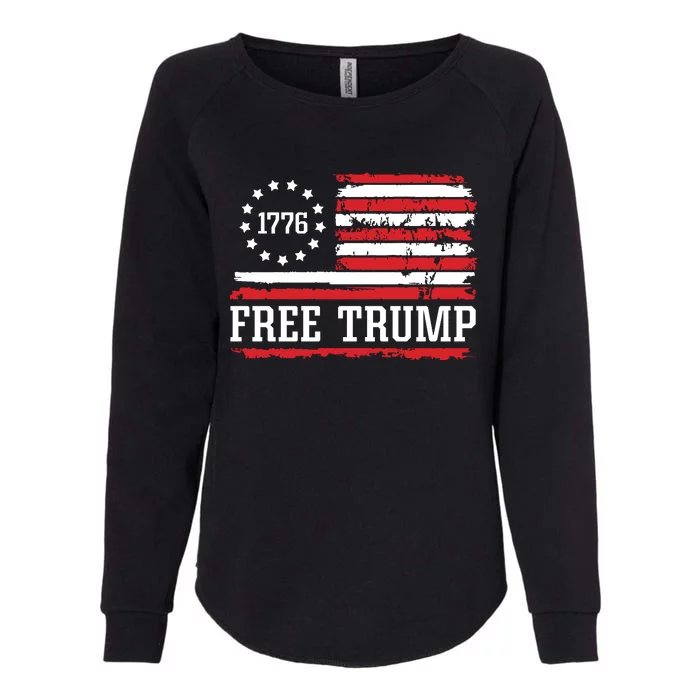 Free Trump 2024 Womens California Wash Sweatshirt