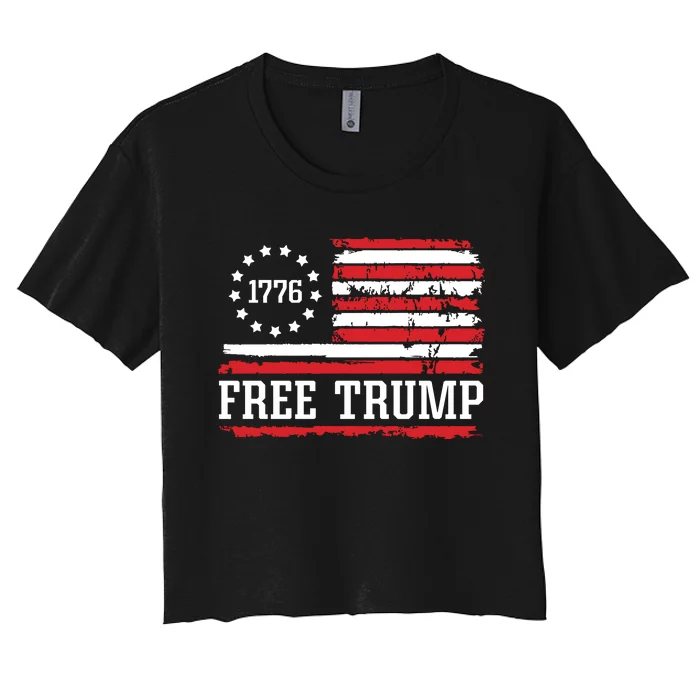 Free Trump 2024 Women's Crop Top Tee