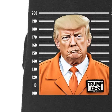 Funny Trump 2024 Prisoner Mugshot Fake Doggie 3-End Fleece Hoodie