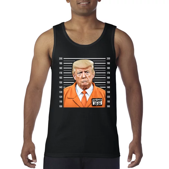 Funny Trump 2024 Prisoner Mugshot Fake Tank Top