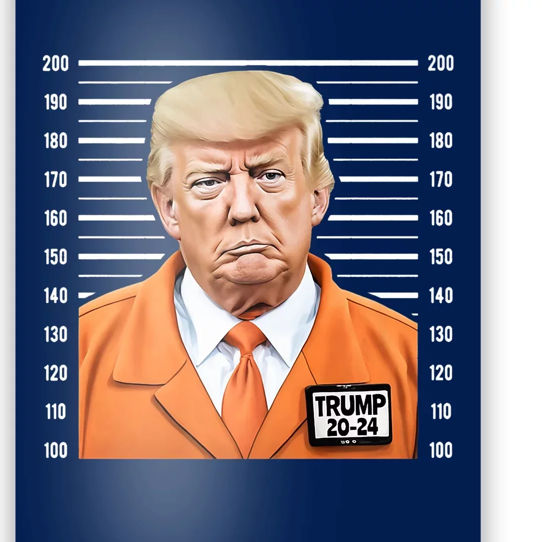 Funny Trump 2024 Prisoner Mugshot Fake Poster | TeeShirtPalace