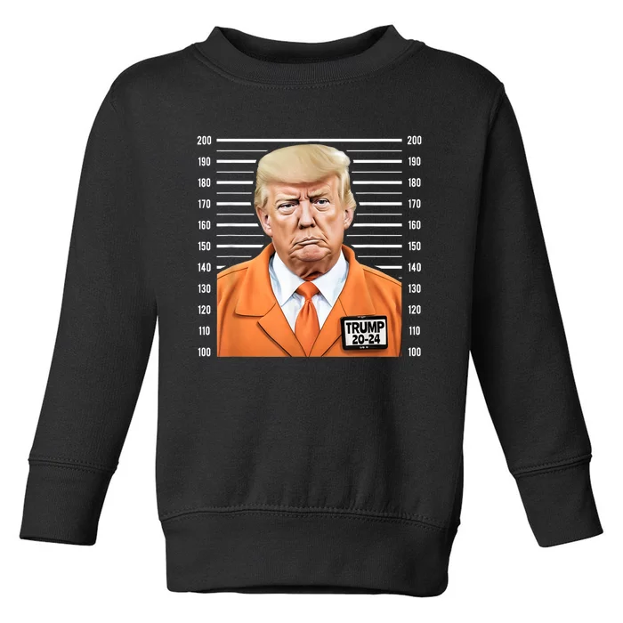 Funny Trump 2024 Prisoner Mugshot Toddler Sweatshirt