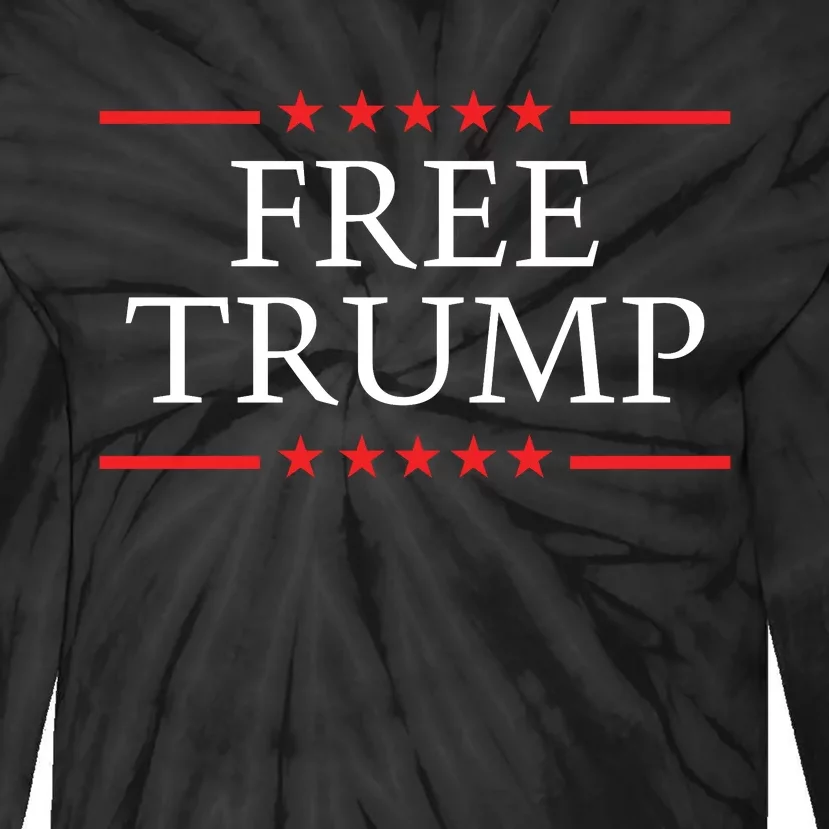 Free Trump 2024 Prison Donald Trump Indictment Tie-Dye Long Sleeve Shirt