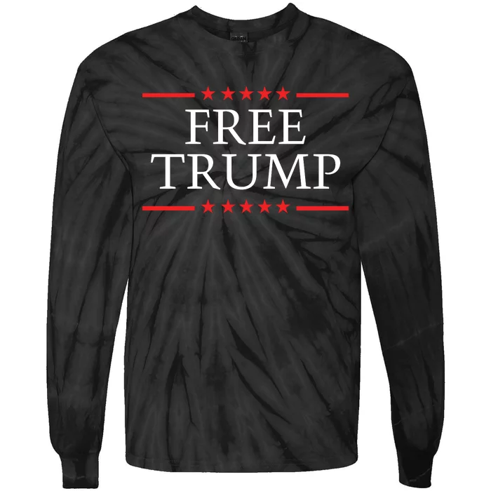 Free Trump 2024 Prison Donald Trump Indictment Tie-Dye Long Sleeve Shirt