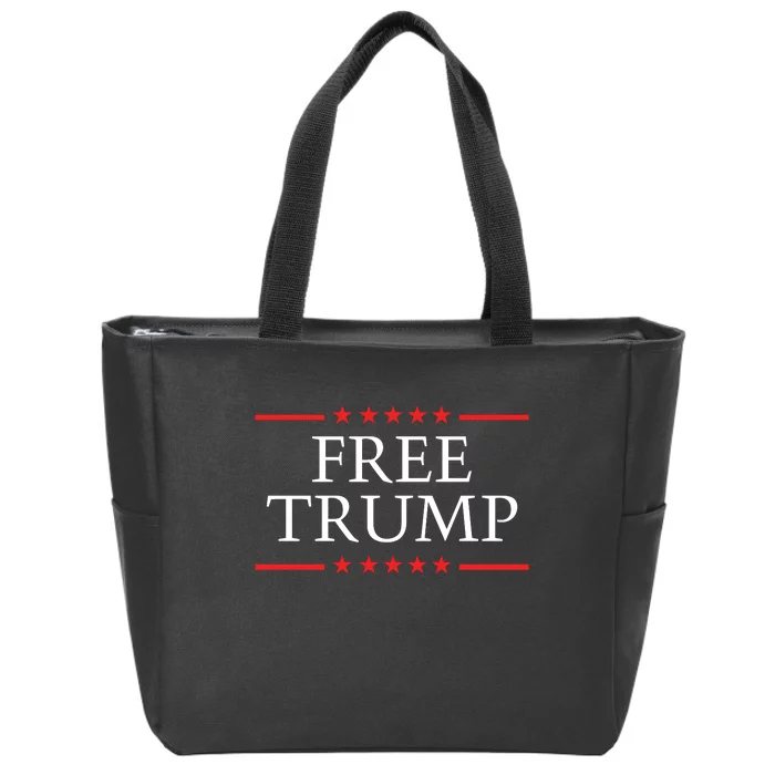 Free Trump 2024 Prison Donald Trump Indictment Zip Tote Bag