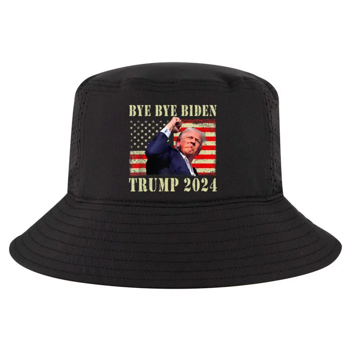 Funny Trump 2024 Bye Bye Biden Dropped Out Election 2024 Cool Comfort Performance Bucket Hat