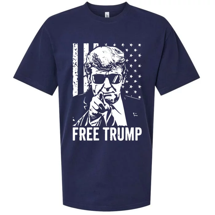 Free Trump 2024 Sueded Cloud Jersey T-Shirt