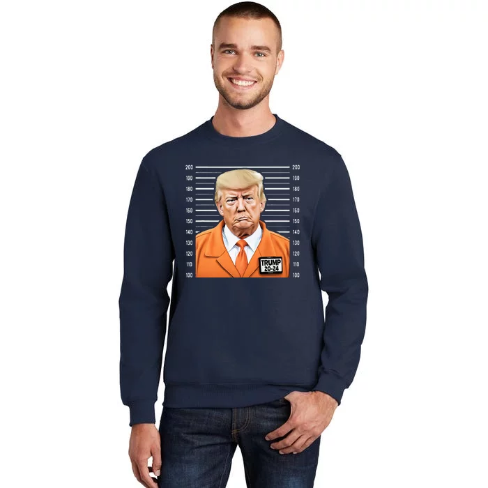 Funny Trump 2024 Prisoner Mugshot Tall Sweatshirt