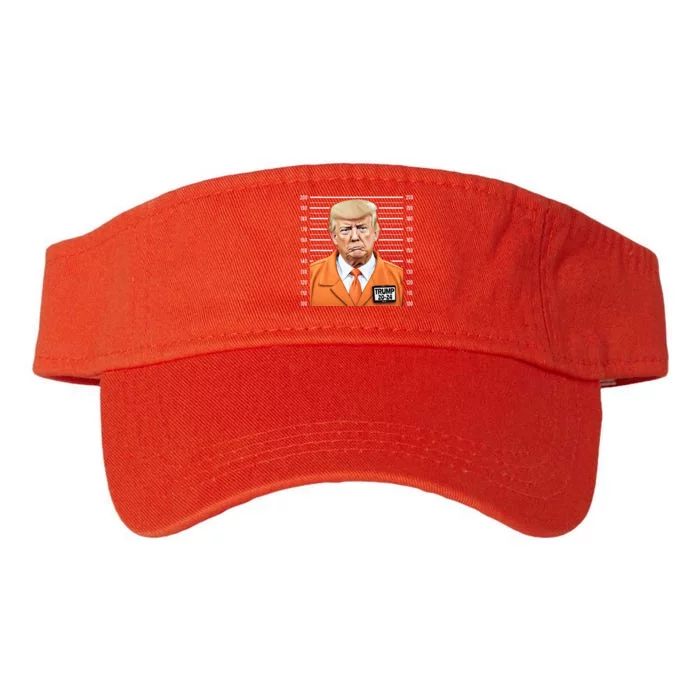 Funny Trump 2024 Prisoner Mugshot Valucap Bio-Washed Visor