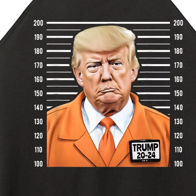 Funny Trump 2024 Prisoner Mugshot Women’s Perfect Tri Rocker Tank